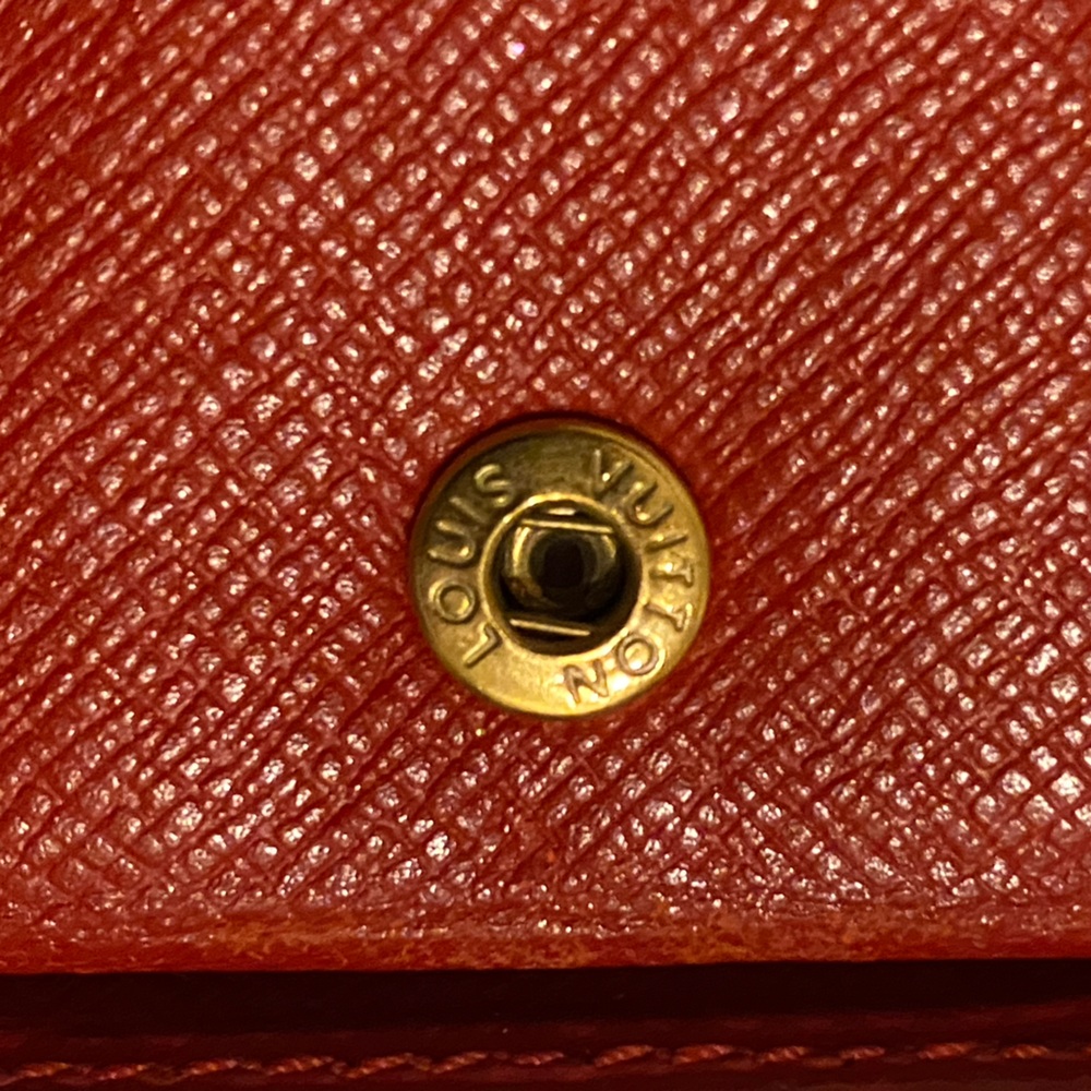 Louis Vuitton Porte Monnaie Boite Castilian Red Epi Leather Accordion Coin Purse - Picture 10 of 15